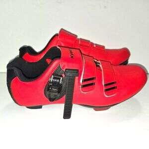 Kyedoo Red Cycling Shoes Size 43 Peloton Compatible Road Bike Clip Shoes